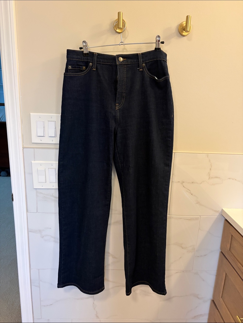 Banana Republic Wide-Leg Jeans in Dark Indigo